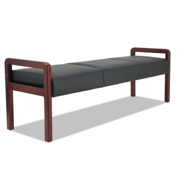 Fine-Line ALE Reception Lounge WL Series Bench - Black & Mahogany FI3197851 - main